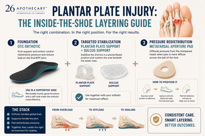 Orthotics and Forefoot Padding for Plantar Plate Injuries: A Surgeon's Layering Guide
