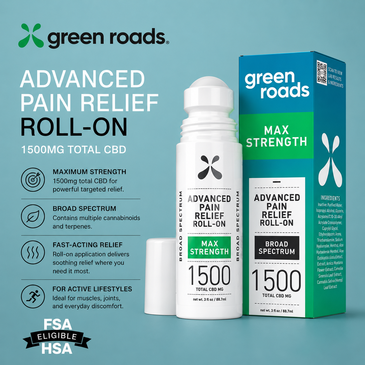 Advanced Pain Relief Roll-On - 1500mg (3oz)