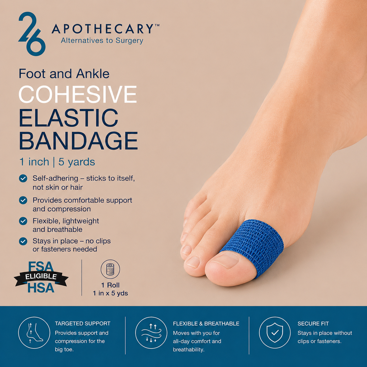 Cohesive Bandage 1 Inch