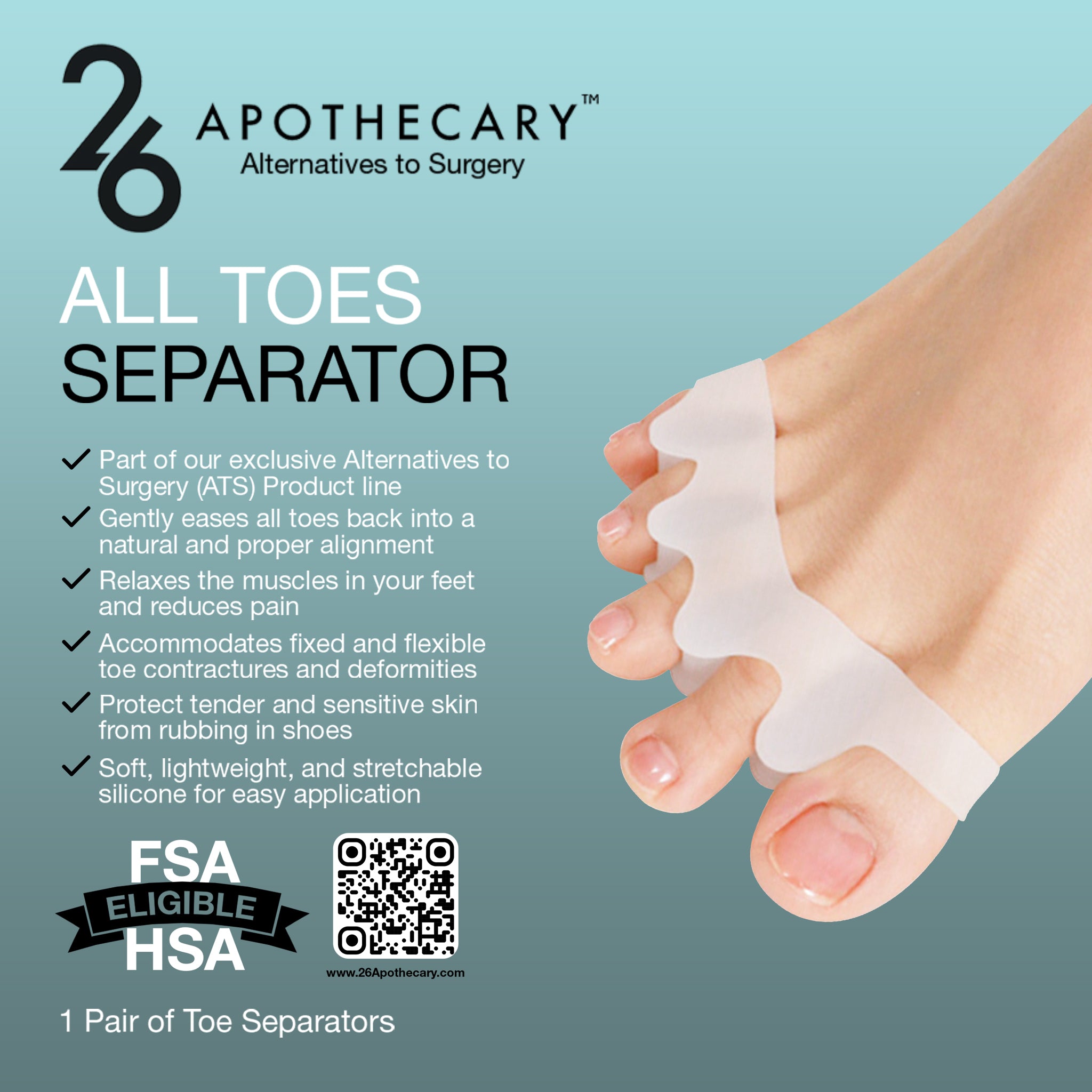 all toes separator for foot comfort support and pain relief