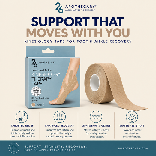 Foot and Ankle Kinesiology Therapy Tape