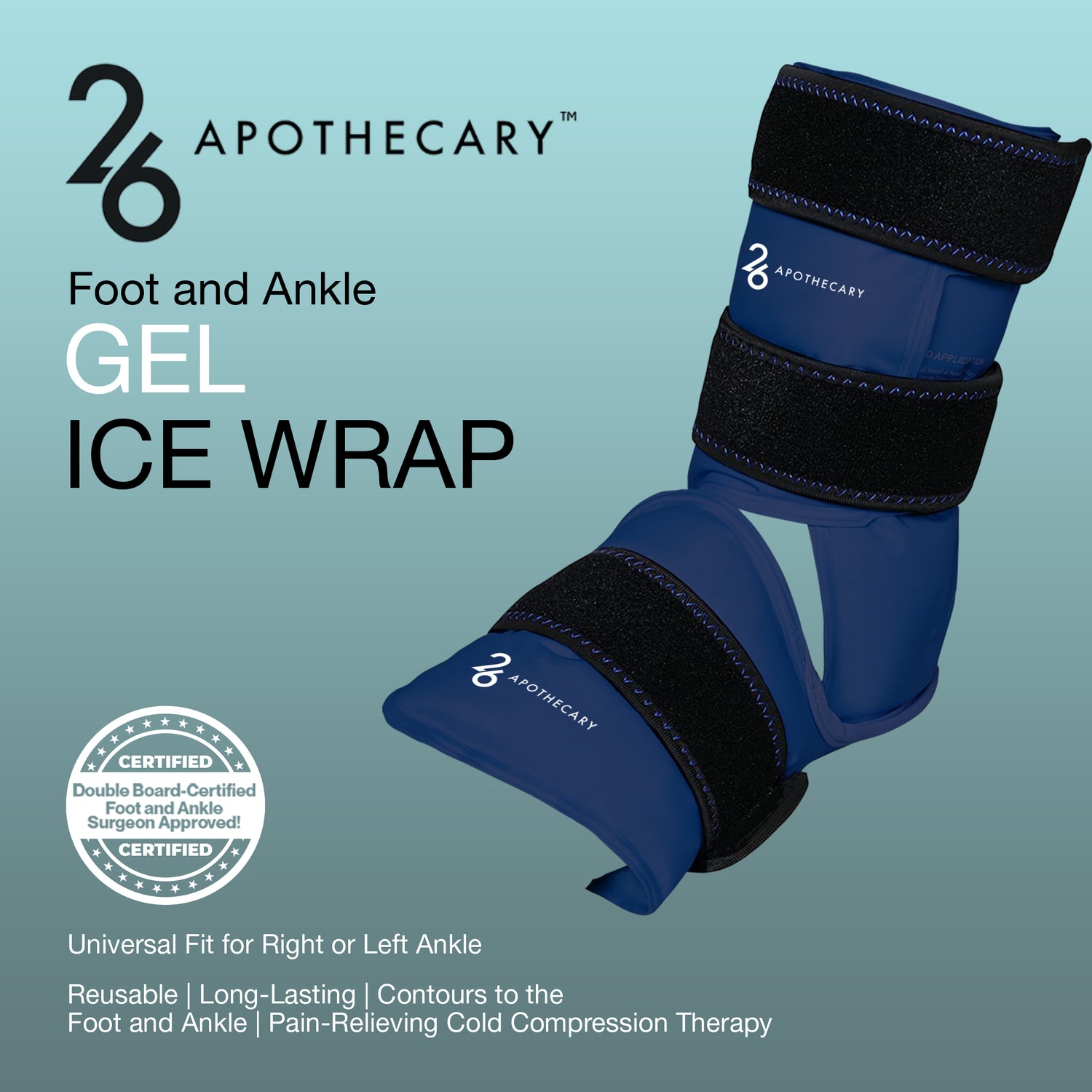 gel ice wrap for foot comfort support and pain relief