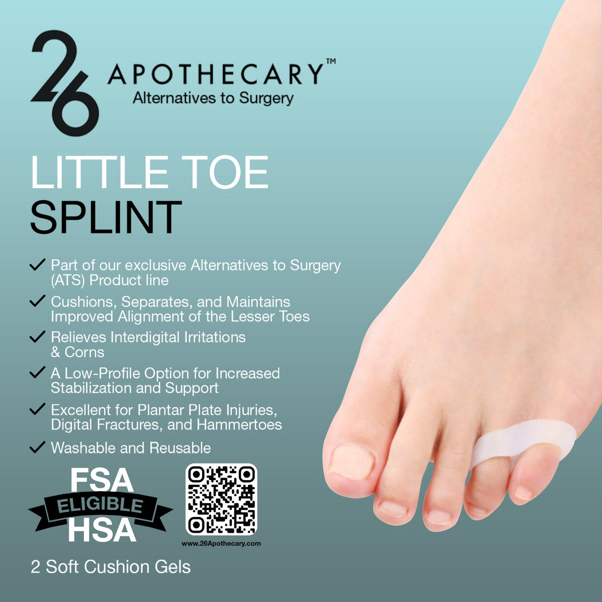 little toe splint for foot comfort support and pain relief