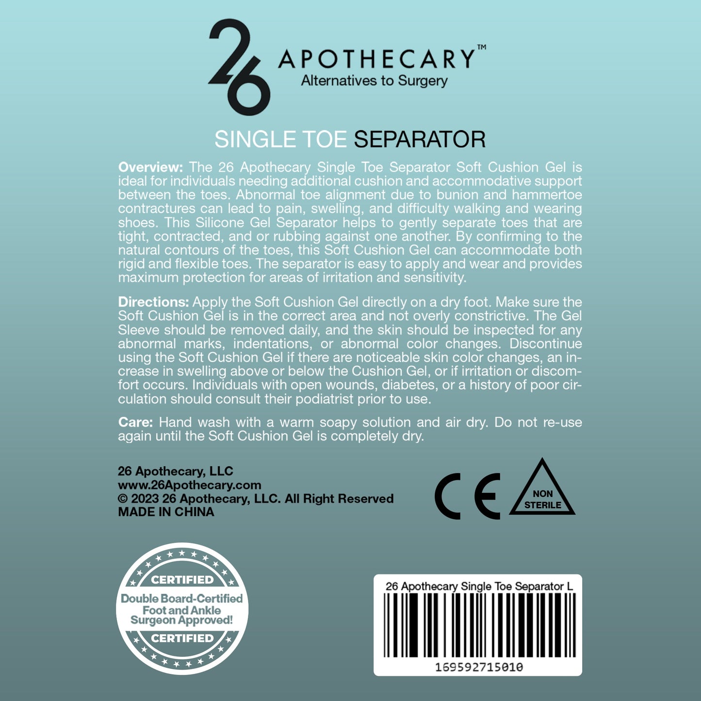 Single Toe Separator Details