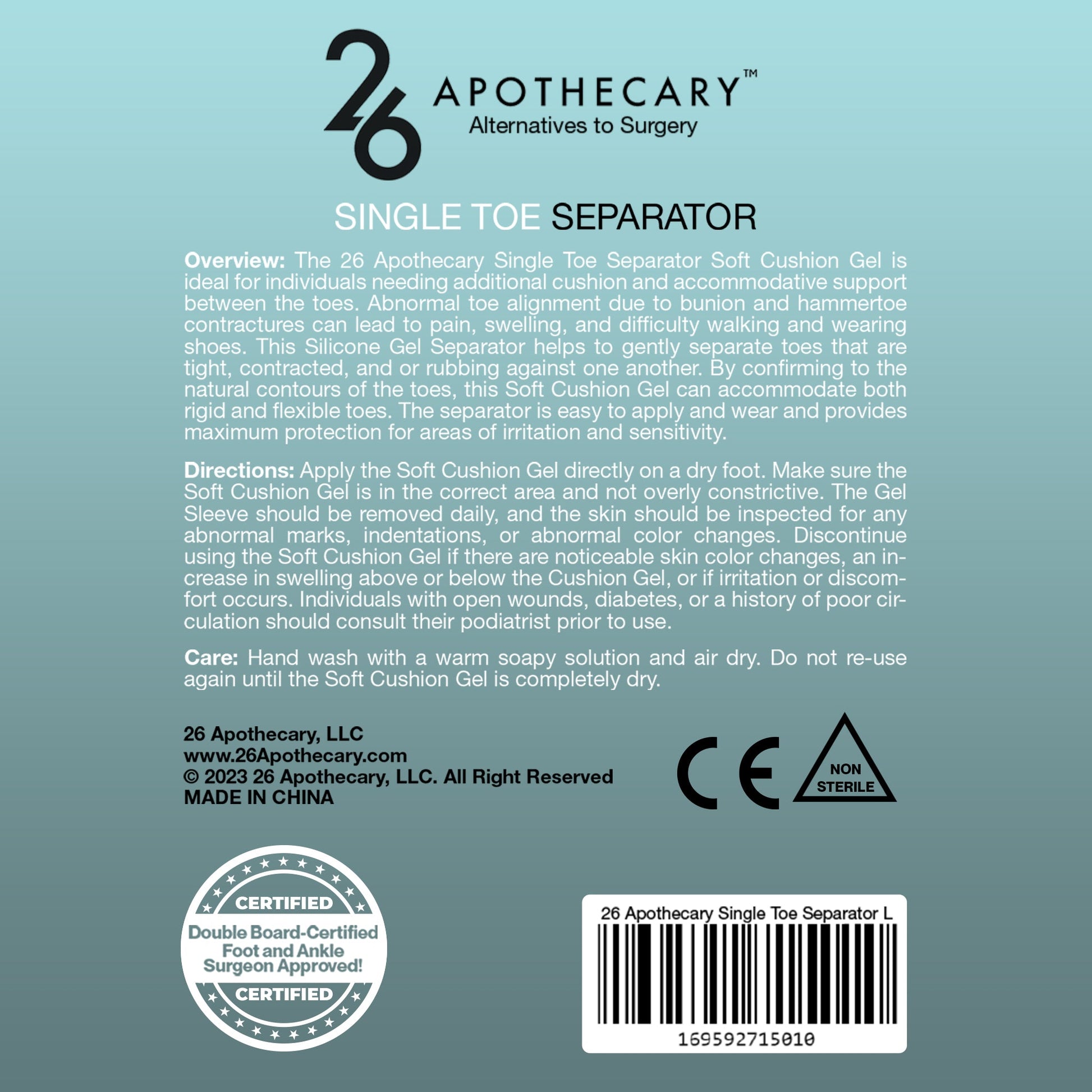 Single Toe Separator Details