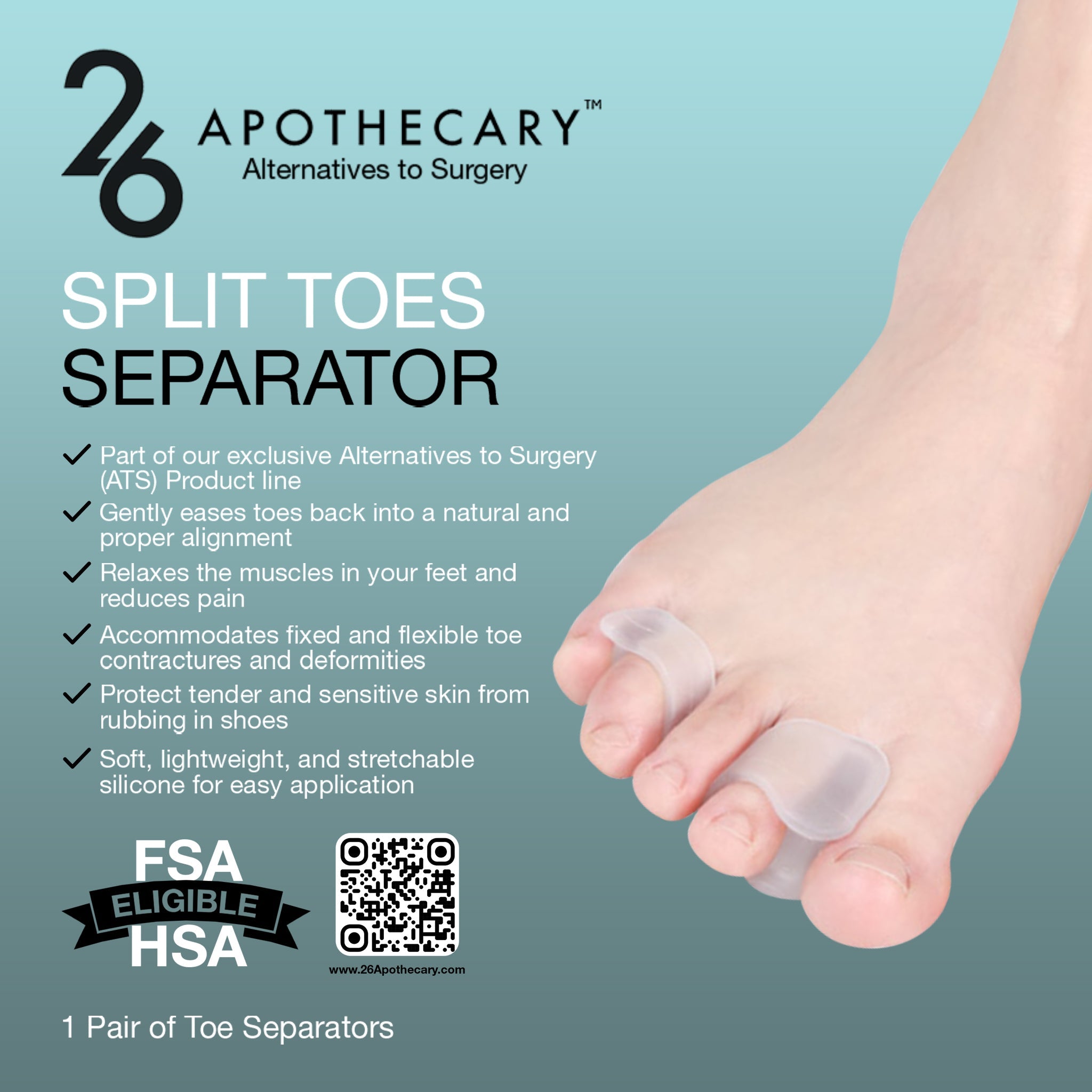 Split Toes Separator | Corrective Toe Spacers – 26Apothecary