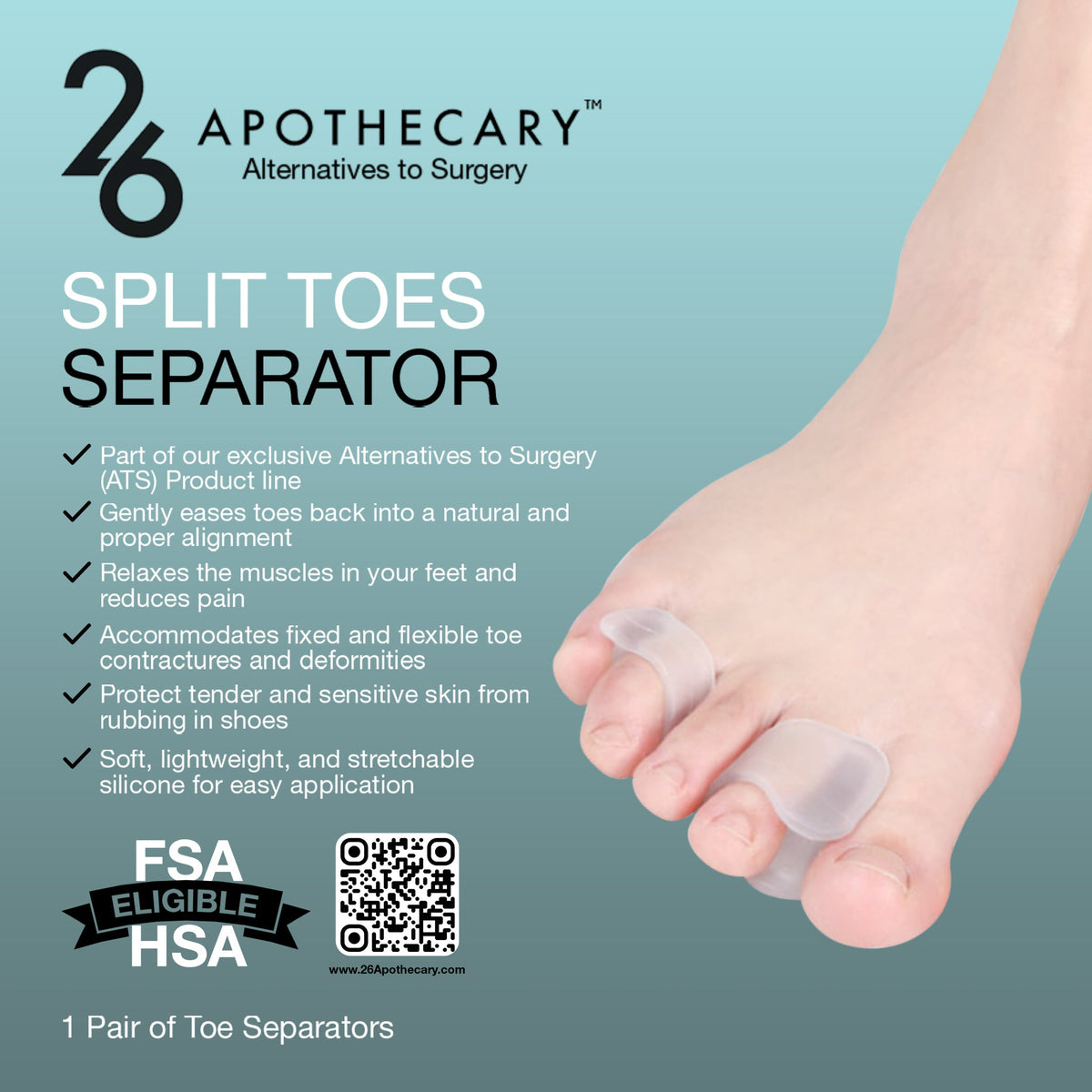 split toes separator for foot comfort support and pain relief