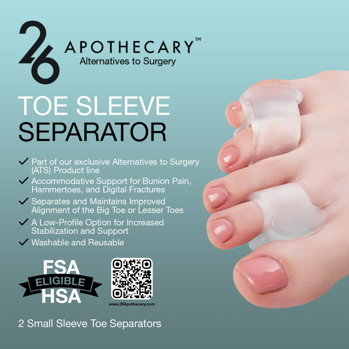 toe sleeve separator for foot comfort support and pain relief