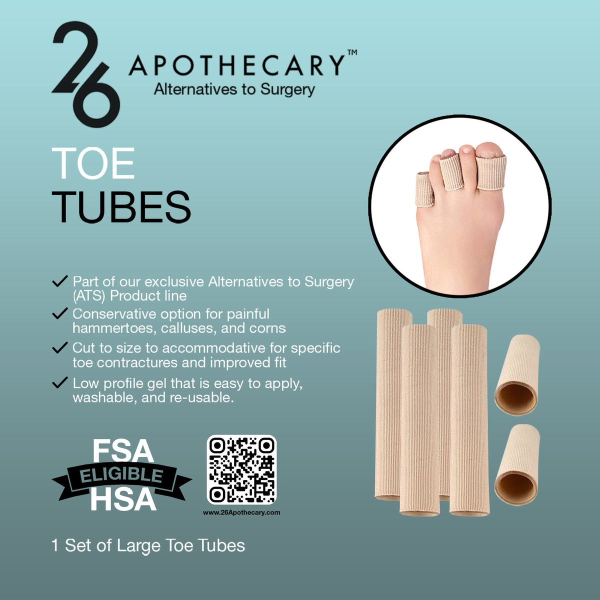 toe tubes for foot comfort support and pain relief