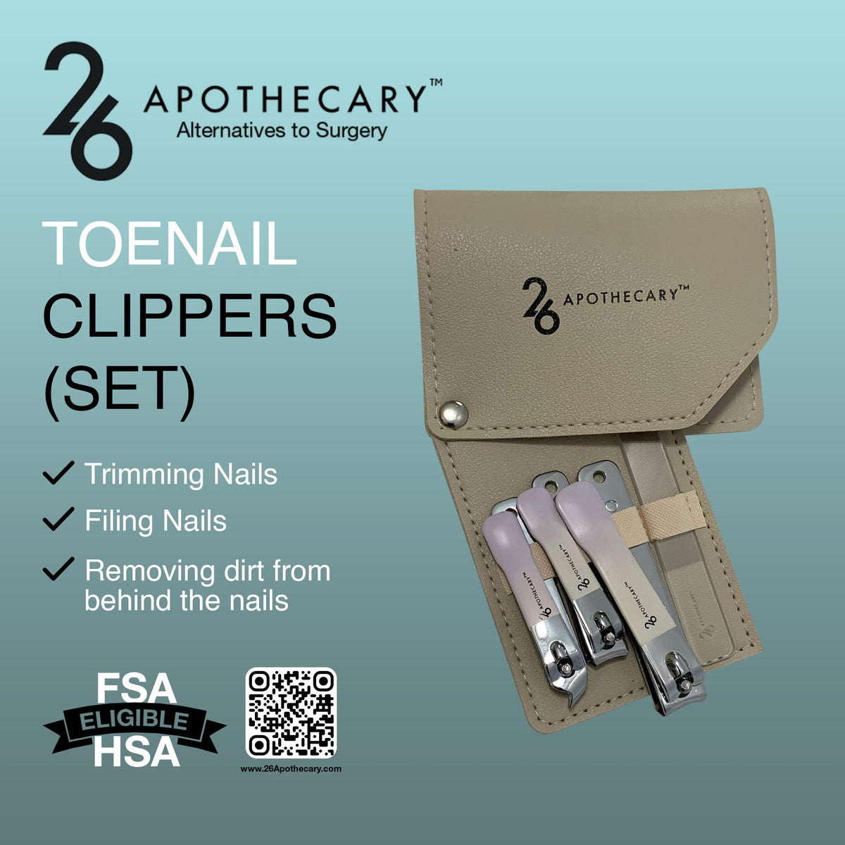 toenail clippers (set) for foot comfort support and pain relief