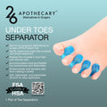under toes: separator for foot comfort support and pain relief